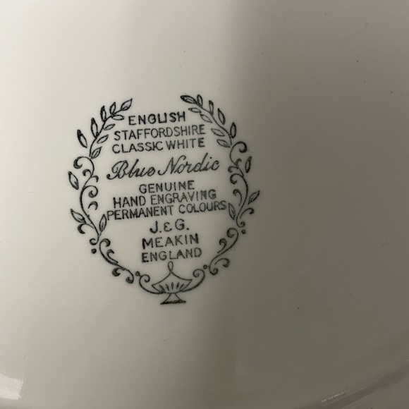 Blue onion blue nordic Staffordshire platter - Picture 3 of 3